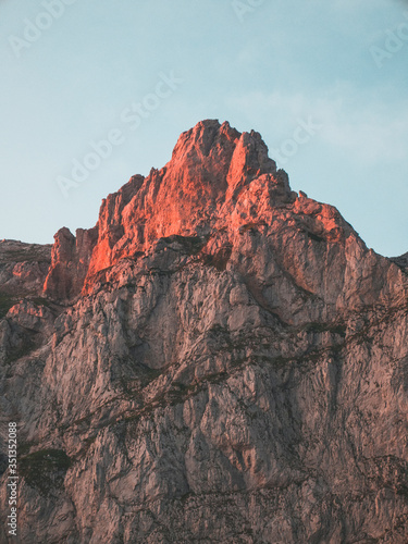 Spain, Cantabria, Mountain peak in Picos de Europa
