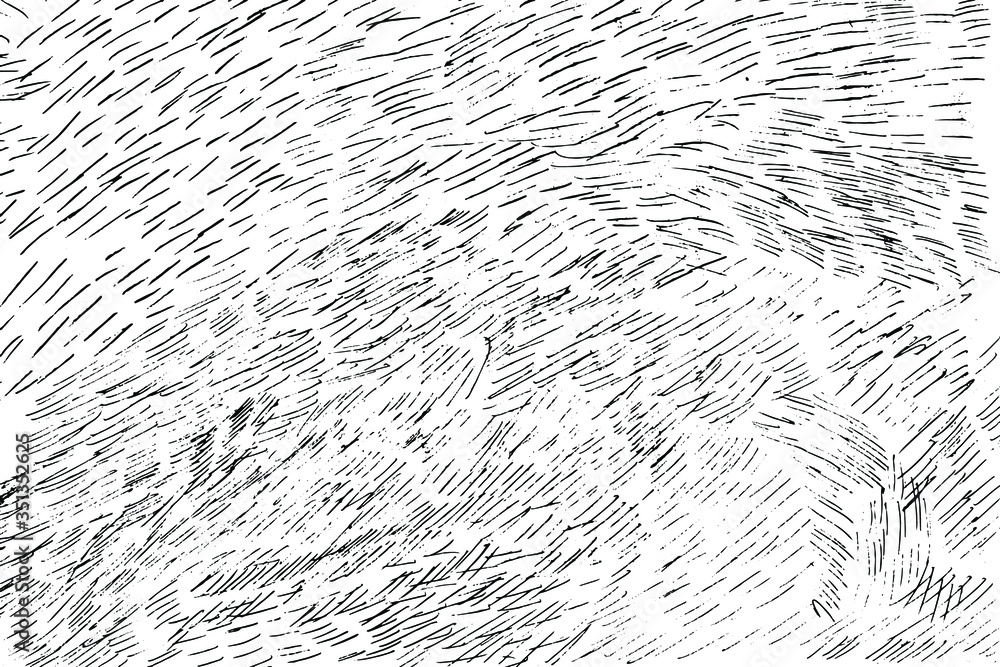 Grunge surface texture with strokes, noise, grain, and dashes that look like lint. Monochrome background of hand-drawn handwriting, strikethrough, and doodles. Vector illustration. Overlay template. Grunge surface texture with strokes, noise, grain, and dashes that look like lint. Monochrome background of hand-drawn handwriting, strikethrough, and doodles. Vector illustration. Overlay template.