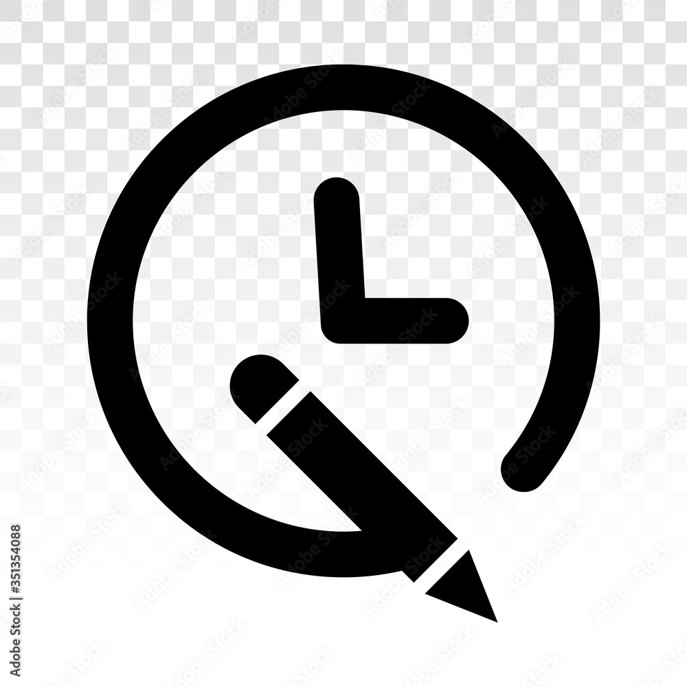 Past edit / editing history line art icon for apps and websites Stock