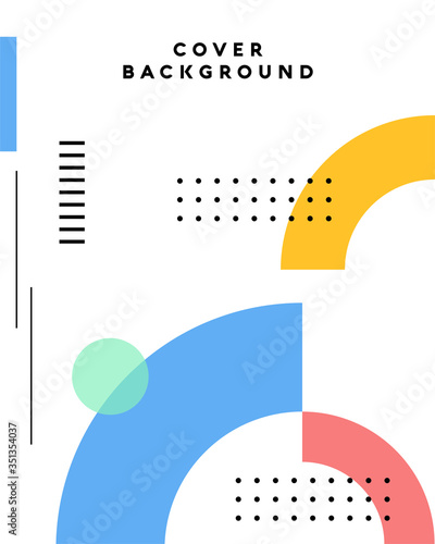 Memphis cover design vector illustration, geometric background. Applicable for Banners, Placards, Posters, Flyers.