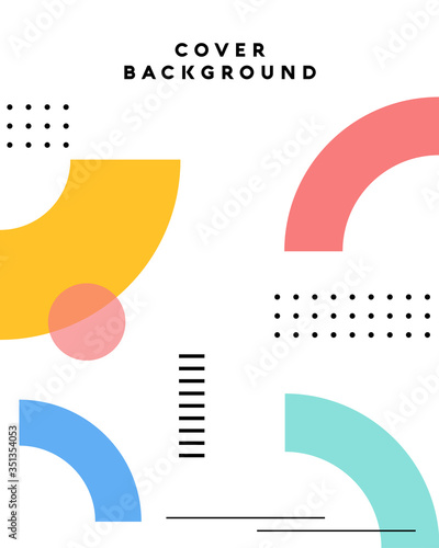 Memphis cover design vector illustration, geometric background. Applicable for Banners, Placards, Posters, Flyers.