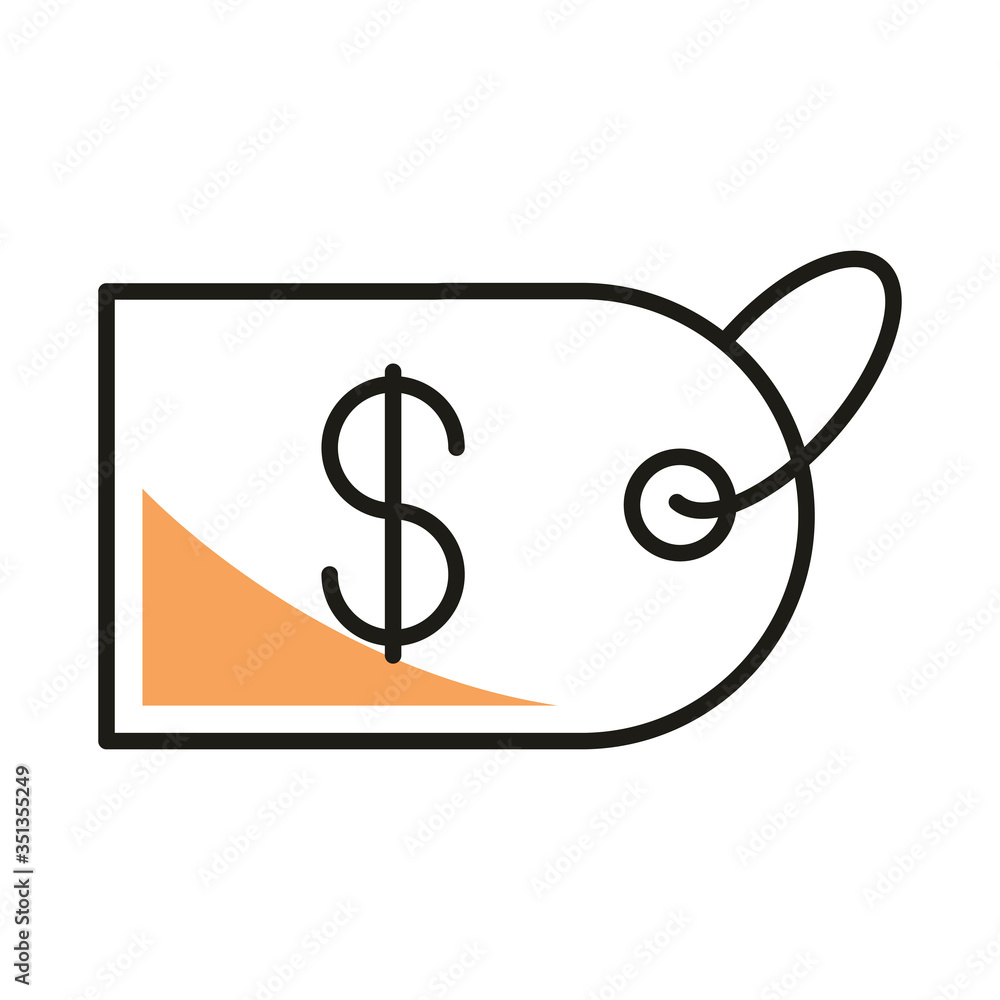 shopping price label line style icon vector design shopping price label line style icon vector design