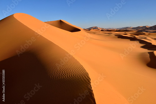 Algeria, Sahara, Tassili N'Ajjer National Park, Sand dunes of In Tehak photo