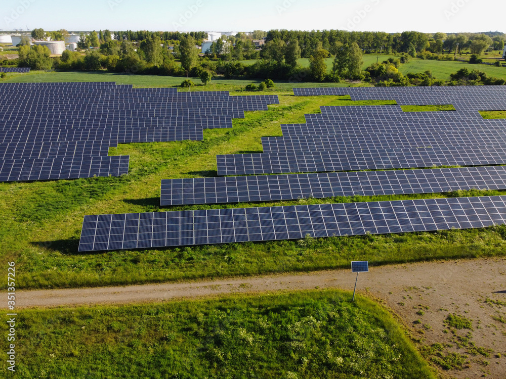 Solar panels in photovoltaic power plant Solar panels in photovoltaic power plant