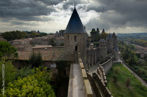 Mittelalterstadt Carcassonne in Frankreich