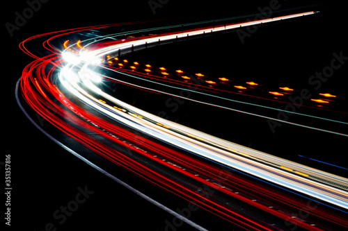 lights of cars with night