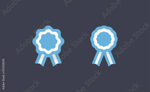Argentina cockade. Badge with ribbons, rosette. argentinian flag colors. Vector illustration
