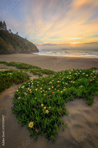 Sunset at a Rocky Beach, Northern California Coast