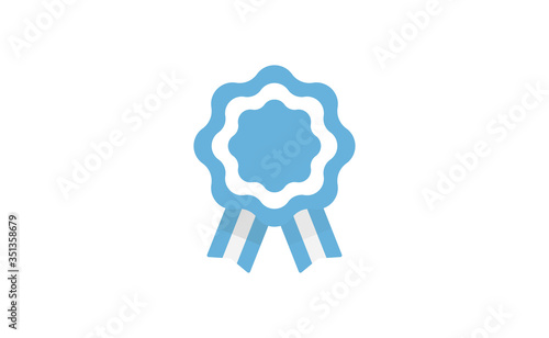 Argentina cockade. Badge with ribbons, rosette. argentinian flag colors. Vector illustration