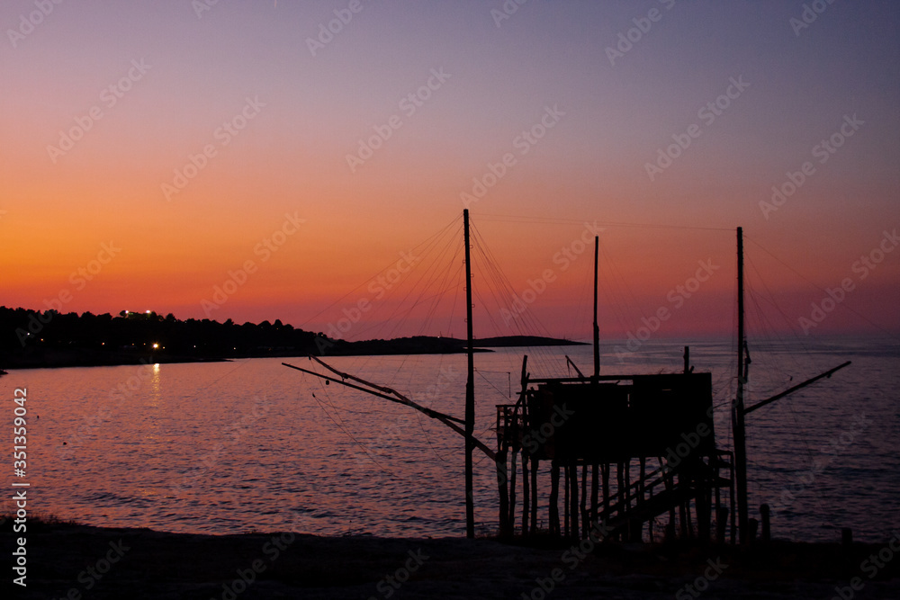 Sunset at Trabucco, Vieste (Apulia), Italy