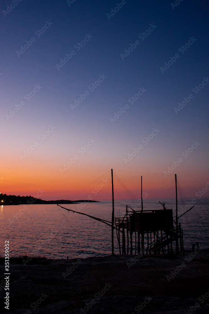 Sunset at Trabucco, Vieste (Apulia), Italy Sunset at Trabucco, Vieste (Apulia), Italy