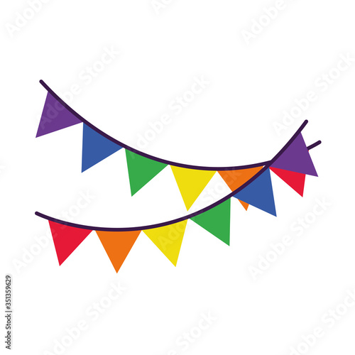Free Download pride concept, colorful pennants icon, flat style - GFXLoad