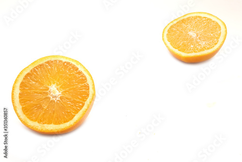 Orange cut haft isolated on white background. With clipping path.