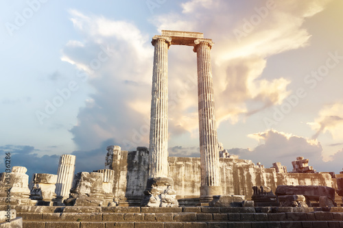 Ancient greek city ruins. Apollon Temple Aydin Didyma. photo