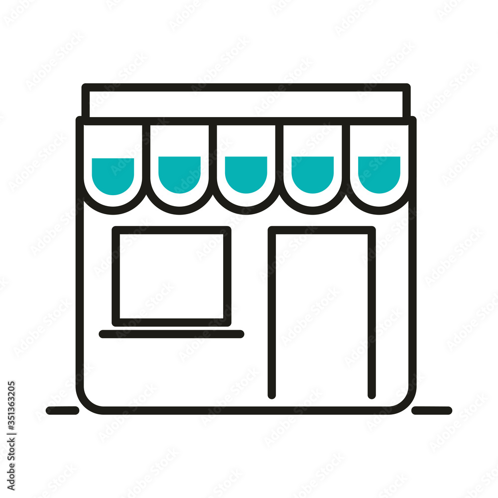 Store line style icon vector design Store line style icon vector design