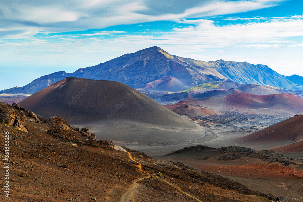 Haleakala National Park, volcanic landscape, Maui Island, Hawaii, United States of America, North America Haleakala National Park, volcanic landscape, Maui Island, Hawaii, United States of America, North America