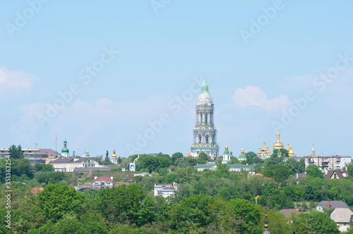 Cathedral in the city, Kiev Cathedral, church, landscape, Kiev, Ukraine