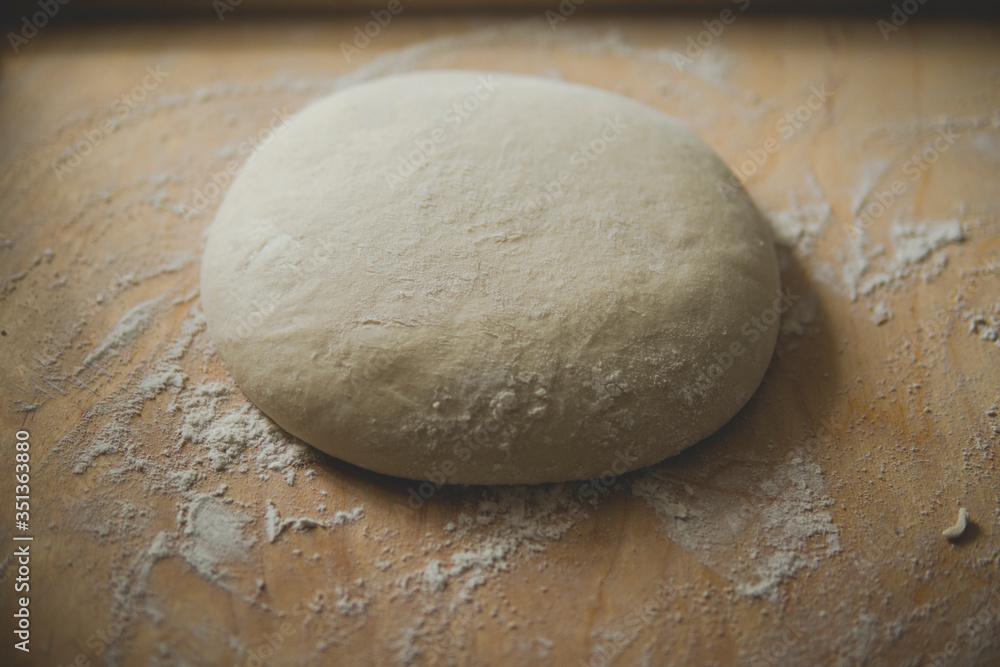 bread dough on pastry board bread dough on pastry board