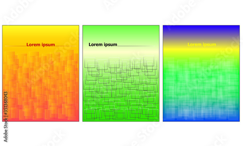 Cover page background template set