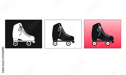 Roller Skates Icon Set