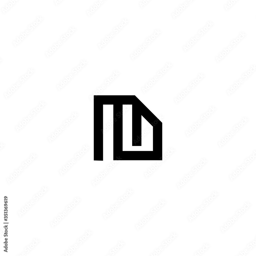 MD DM Letter Logo Design Template