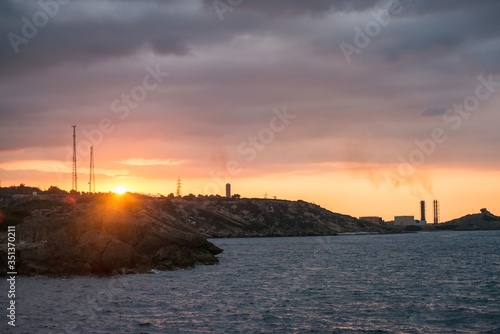 Kyrenia Girne harbour in north Cyprys Turkey 