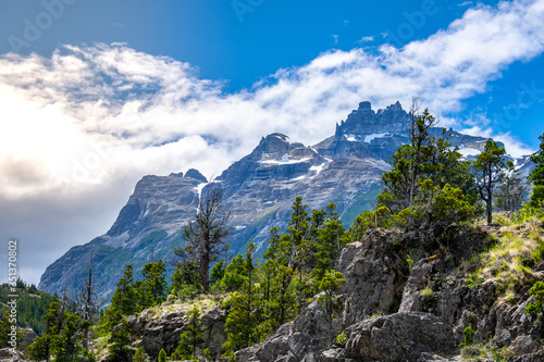 Montañas en el Parque Nacional Los Alerces, cercano a Esquel, Chubut, Patagonia Argentina photo