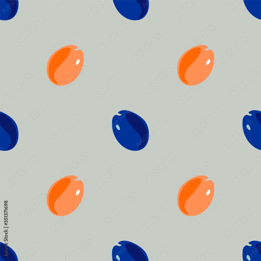 Seamless pattern with plums Seamless pattern with plums