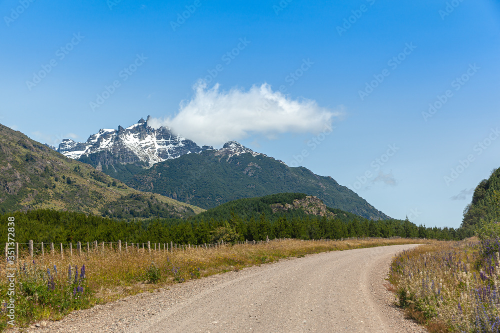 View of mountains of Carretera Austral Route - Coyhaique, Aysén, Chile