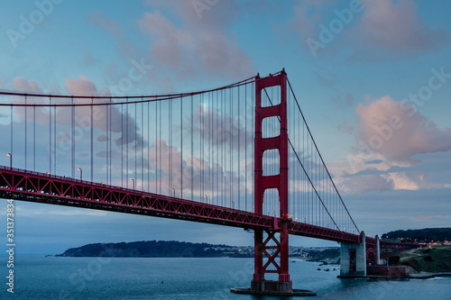 The Golden Gate Bridge in San Francsico before Sunrise