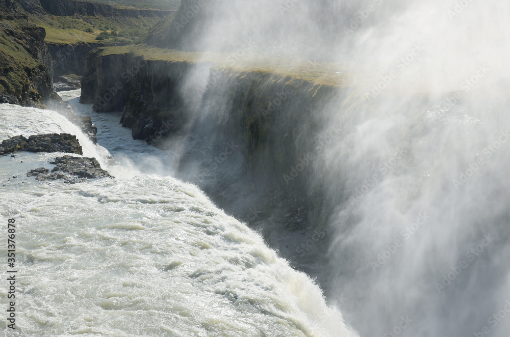 Obraz premium Gullfoss Waterfall in Iceland, Europe 