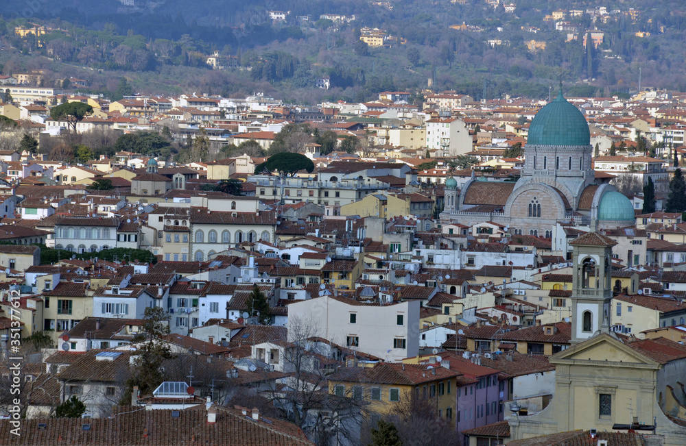 Vista de la ciudad de florencia , italia