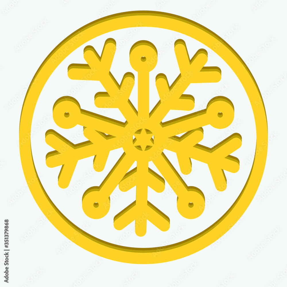 Snowflake winter set of gold Snowflake winter set of gold