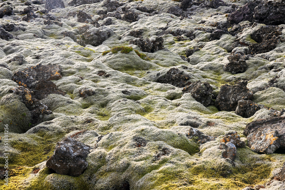 Volcanic landscape of Blue Lagoon in Iceland, Europe Volcanic landscape of Blue Lagoon in Iceland, Europe