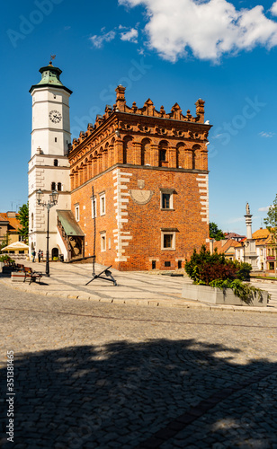 Sandomierz city landscape - historical Polish city - beautiful shots in perspective