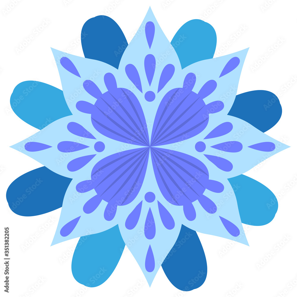 Isolated colored mandala Isolated colored mandala
