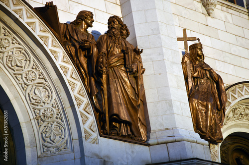Christ Redeemer cathedral in Moscow. Color photo.