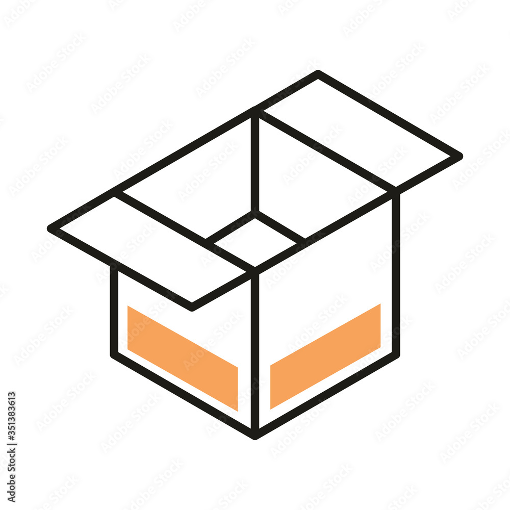 Delivery box line style icon vector design Delivery box line style icon vector design