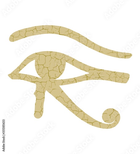 Egyptian Eye of Horus .

The Eye of Horus Egypt Deity, with Cracked Texture Look 
