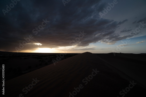 sunset in the desert 