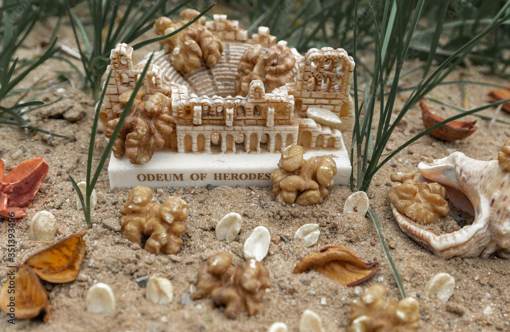 Walnut. Seashell. Green grass. Statuette. Nature. Abstraction. Walnut. Seashell. Green grass. Statuette. Nature. Abstraction.