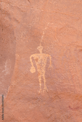 Petroglyph of the Navajo Nation, circa 1200-1300 AD, Mystery Valley Indian Ruins, Monument Valley, AZ