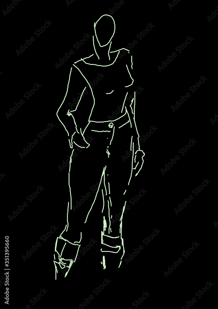 Fototapeta premium Szkic kobiety