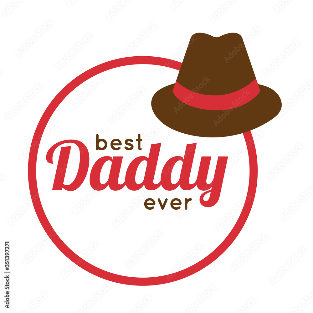 happy fathers day seal with hat flat style happy fathers day seal with hat flat style