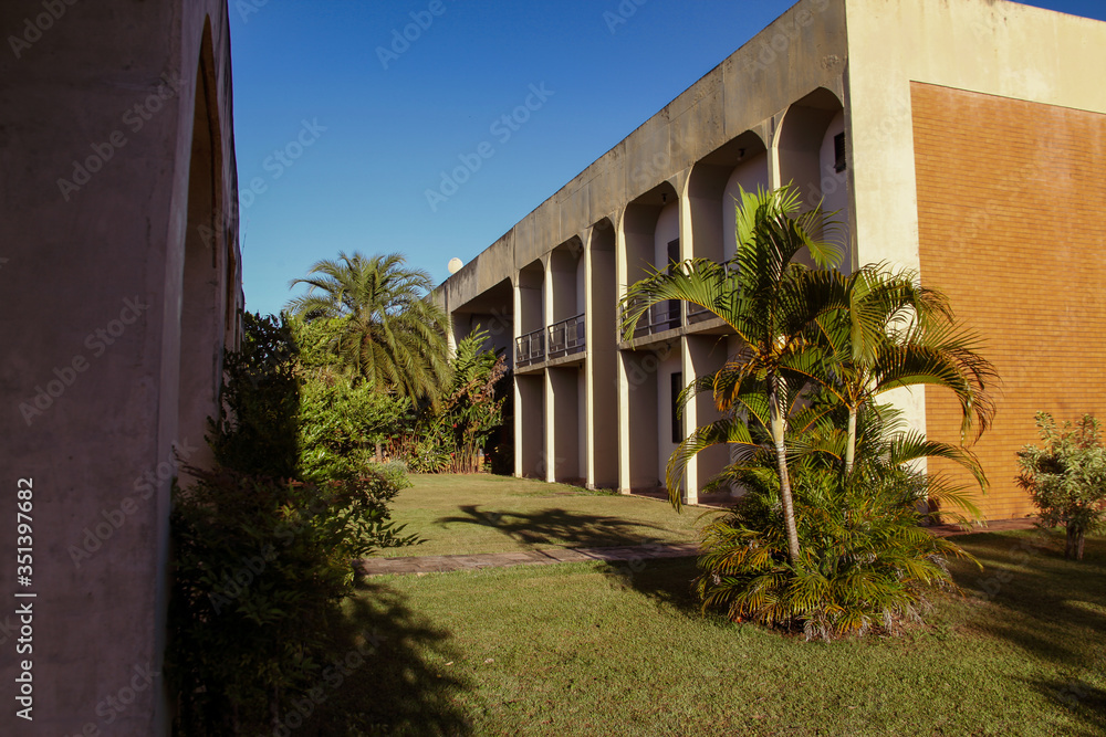 The accommodation of monks and nuns at the São Bento Monastery, a public place in Brasilia, a monastic community that follows Christ through Benedictine spirituality, inspired by prayer and work