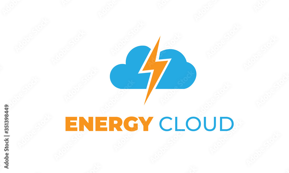 Illustration ENERGY LOGOS with modern concept, Energy, and the cloud can also be used powerful logos - electric logos - lightning icon, industry symbol with orange and blue colors, vector EPS 10 Illustration ENERGY LOGOS with modern concept, Energy, and the cloud can also be used powerful logos - electric logos - lightning icon, industry symbol with orange and blue colors, vector EPS 10