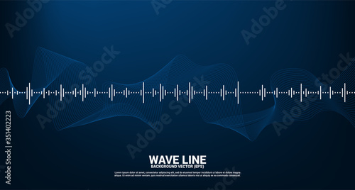Sound wave Music Equalizer background. music voice audio visual signal