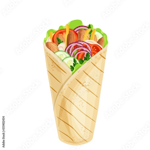 Shawarma or chicken wrap