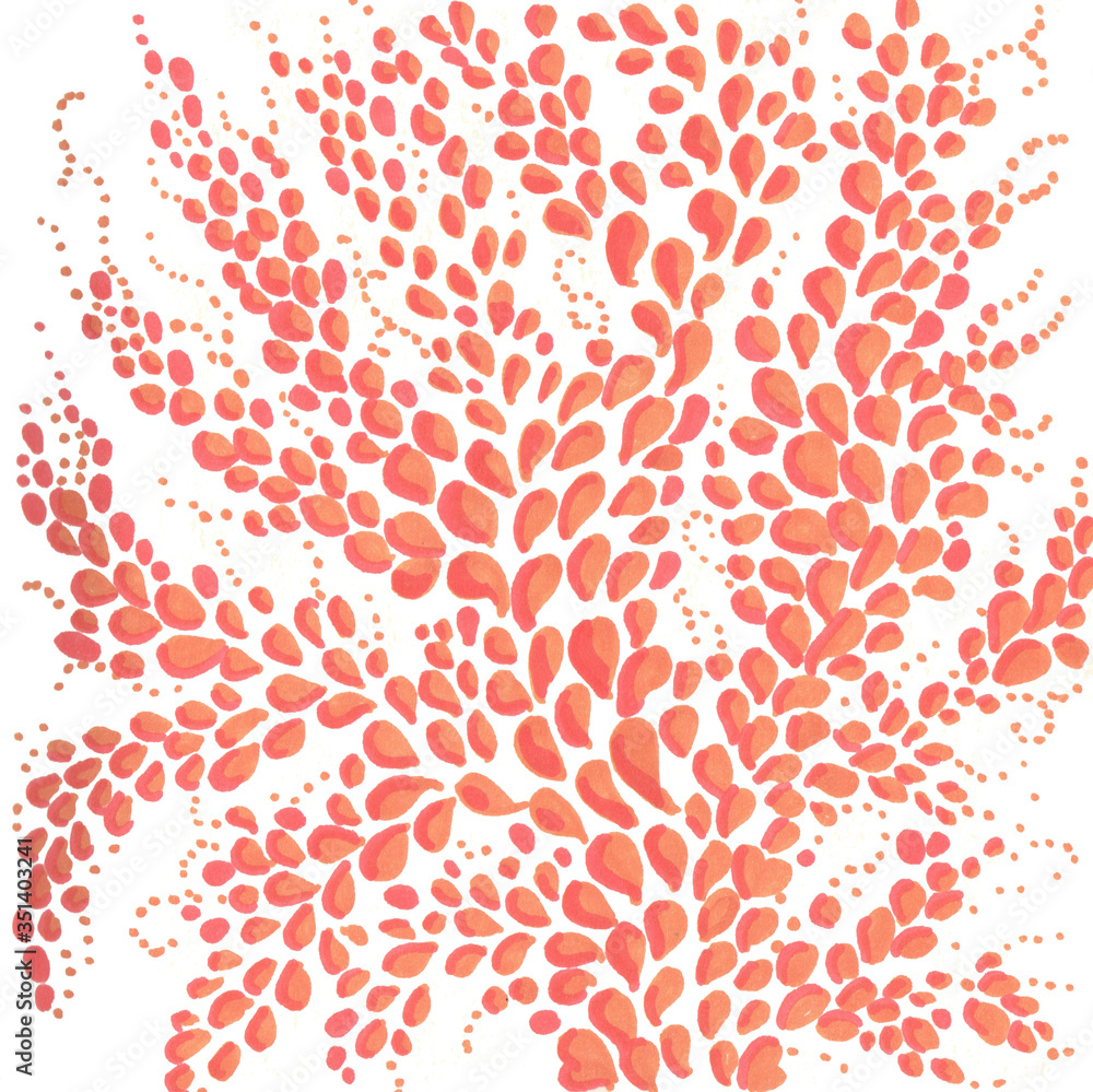 orange tree leaves or drops abstract pattern orange tree leaves or drops abstract pattern