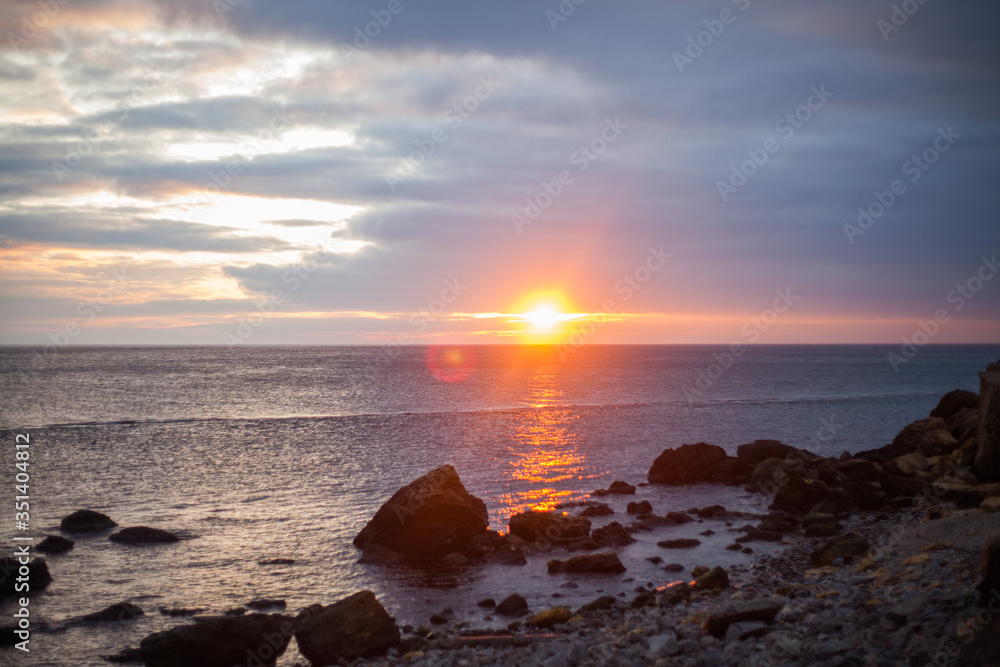 Fototapeta premium sunset over the sea